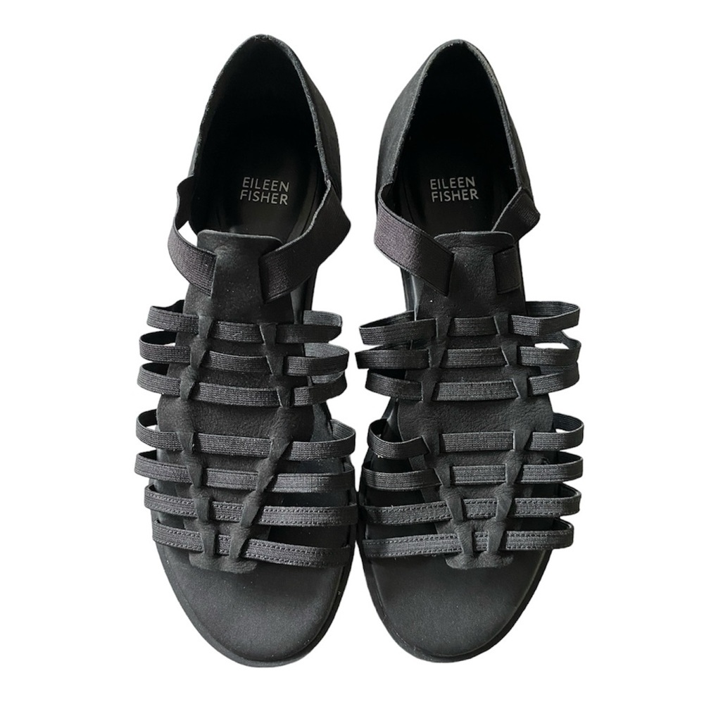 Eileen Fisher Black Strappy Sandals